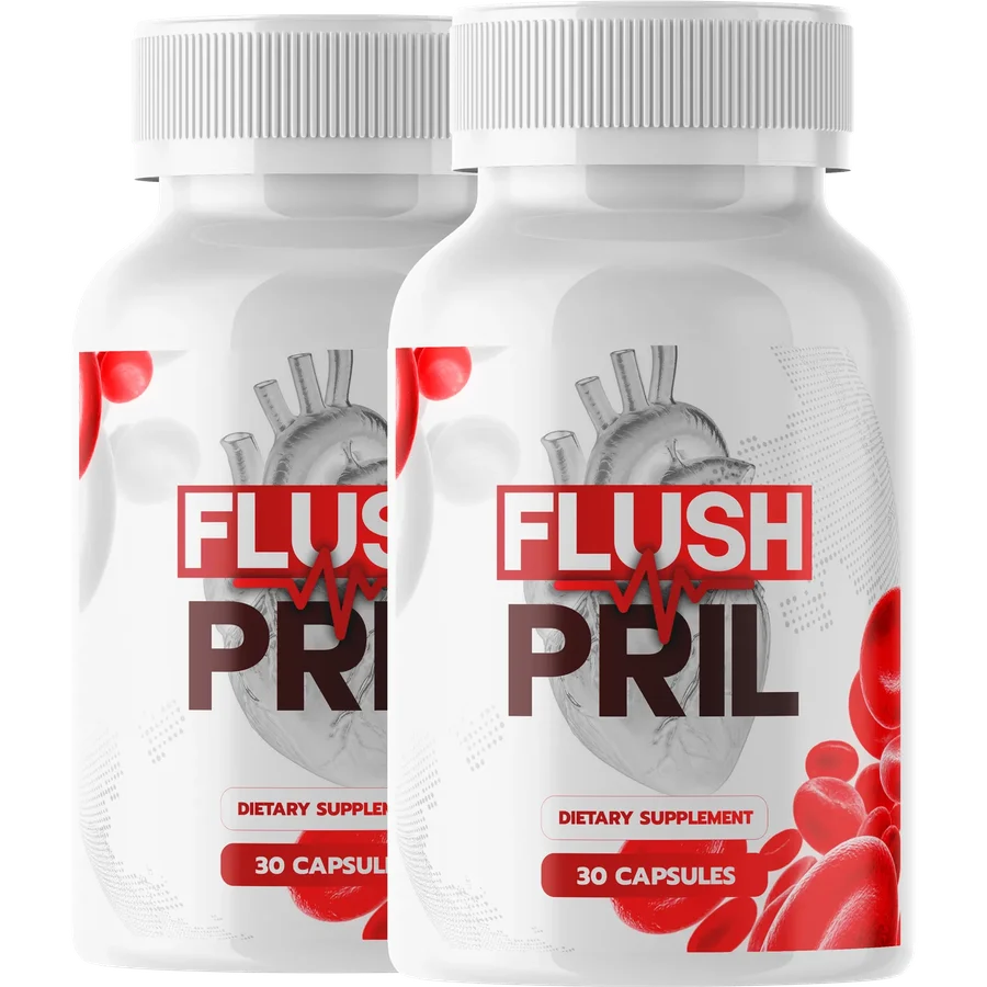 Two bottles of FlushPril capsules